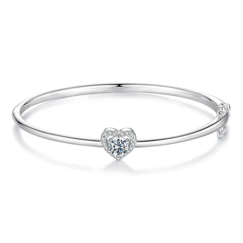 <tc>Hohlherz-Armband – Moissanit-Glanz aus 925er Silber</tc>