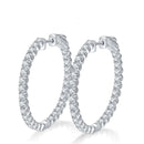 <tc>Moissanit-Creolen in S925-Silber </tc>