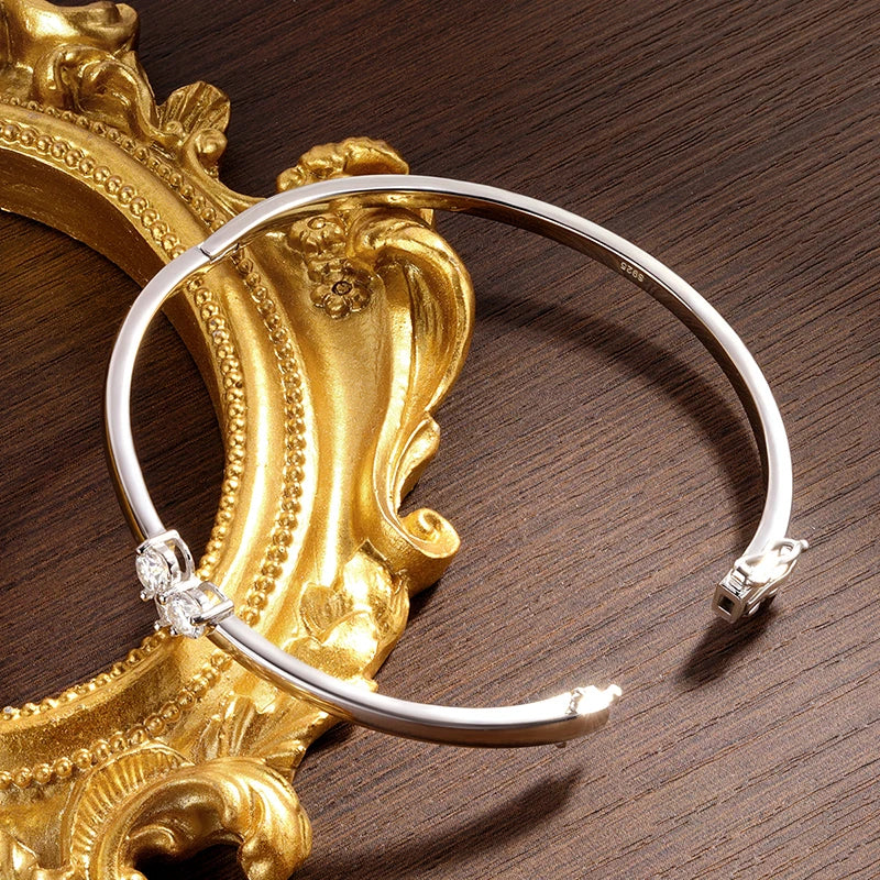 <tc>Elegantes Moissanit-Damenarmband, 925er Silber</tc>