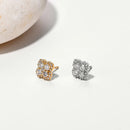 <tc>Moissanit-Diamantohrringe für Damen aus S925-Silber </tc>