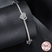 <tc>Hohlherz-Armband – Moissanit-Glanz aus 925er Silber</tc>