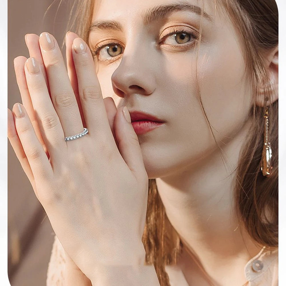 <tc>Moissanit-Eternity-Ring D 2 mm </tc>