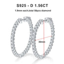 <tc>Moissanit-Creolen in S925-Silber </tc>
