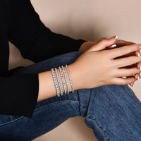<tc>Moissanit-Tennis-Armband für Damen, aus 925er Silber</tc>