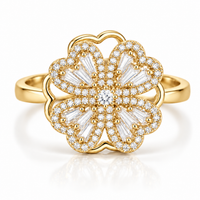 Rotating Corolla Ring — Four Sparkles in Perfect Harmony