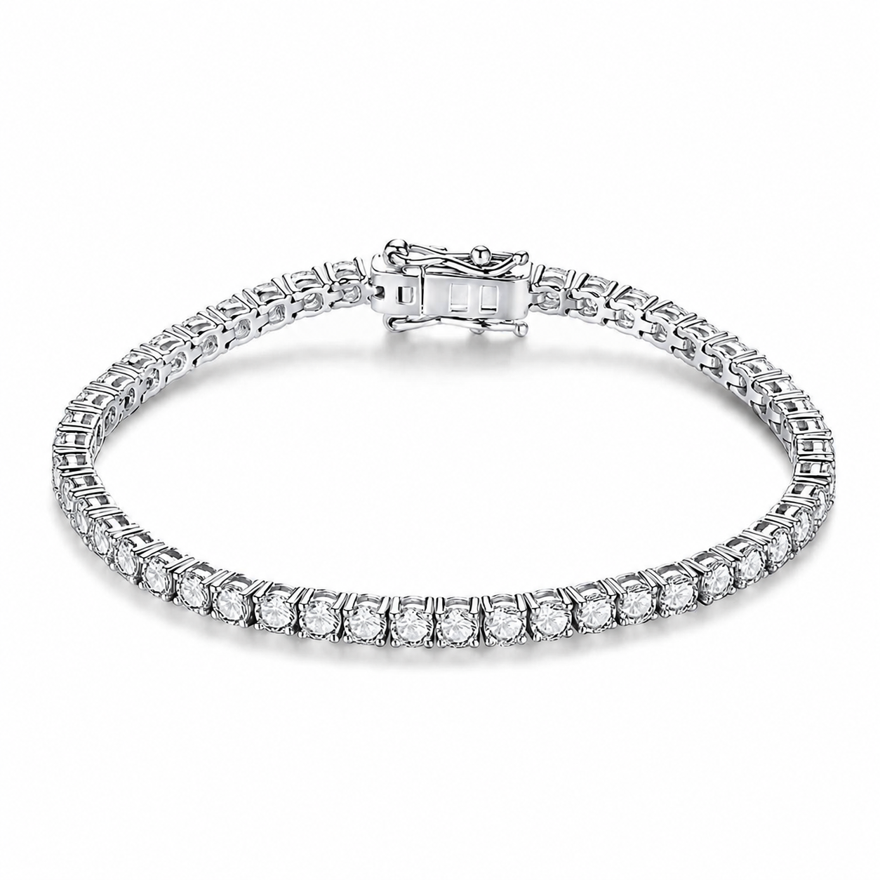 <tc>Moissanit-Tennis-Armband für Damen, aus 925er Silber</tc>