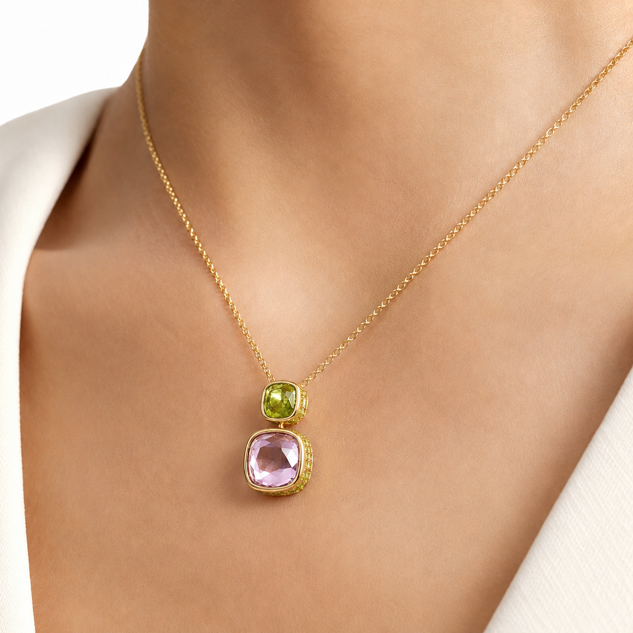 Duality Necklace — Two Sparkles, One Essence