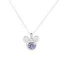 Mickey Full Moissanit Halskette aus 925er Silber