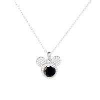 Mickey Full Moissanit Halskette aus 925er Silber