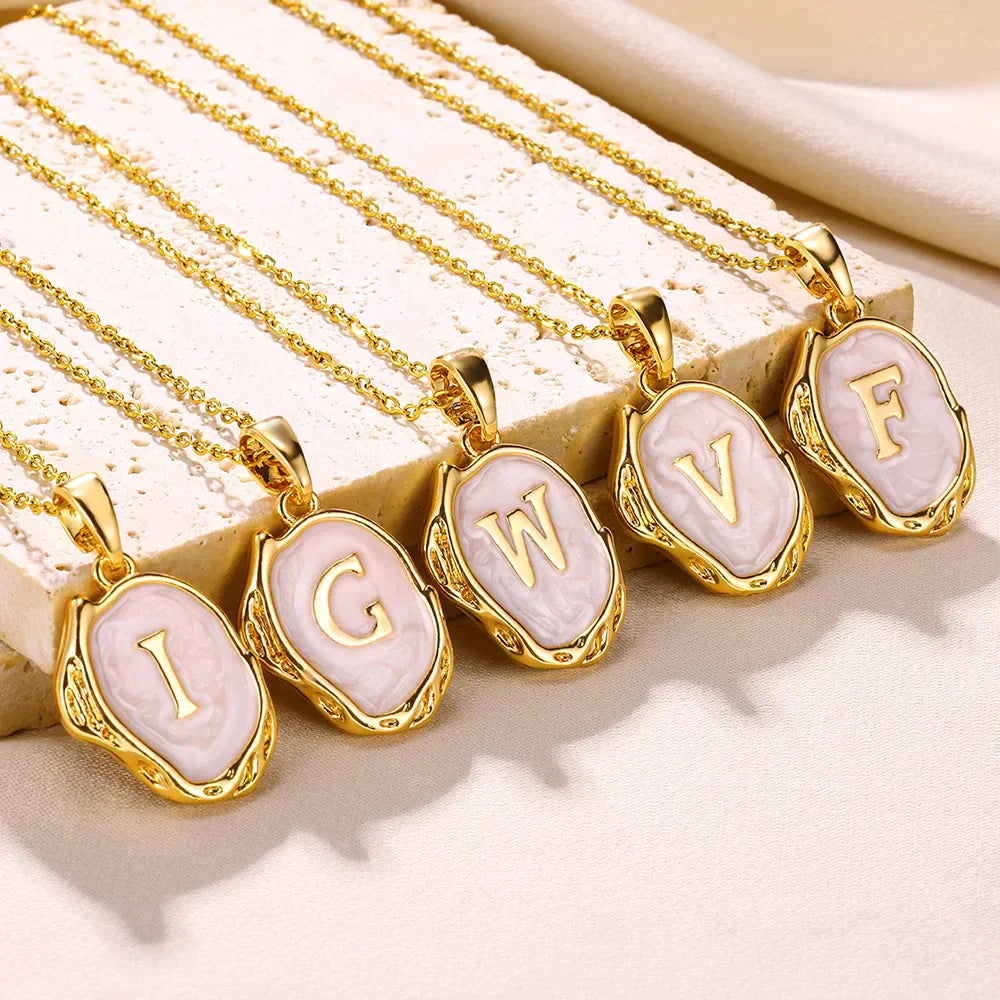 Deep Ocean Initial Necklace