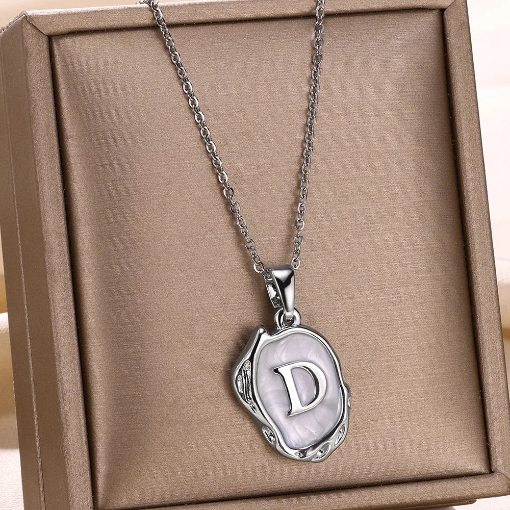 Deep Ocean Initial Necklace
