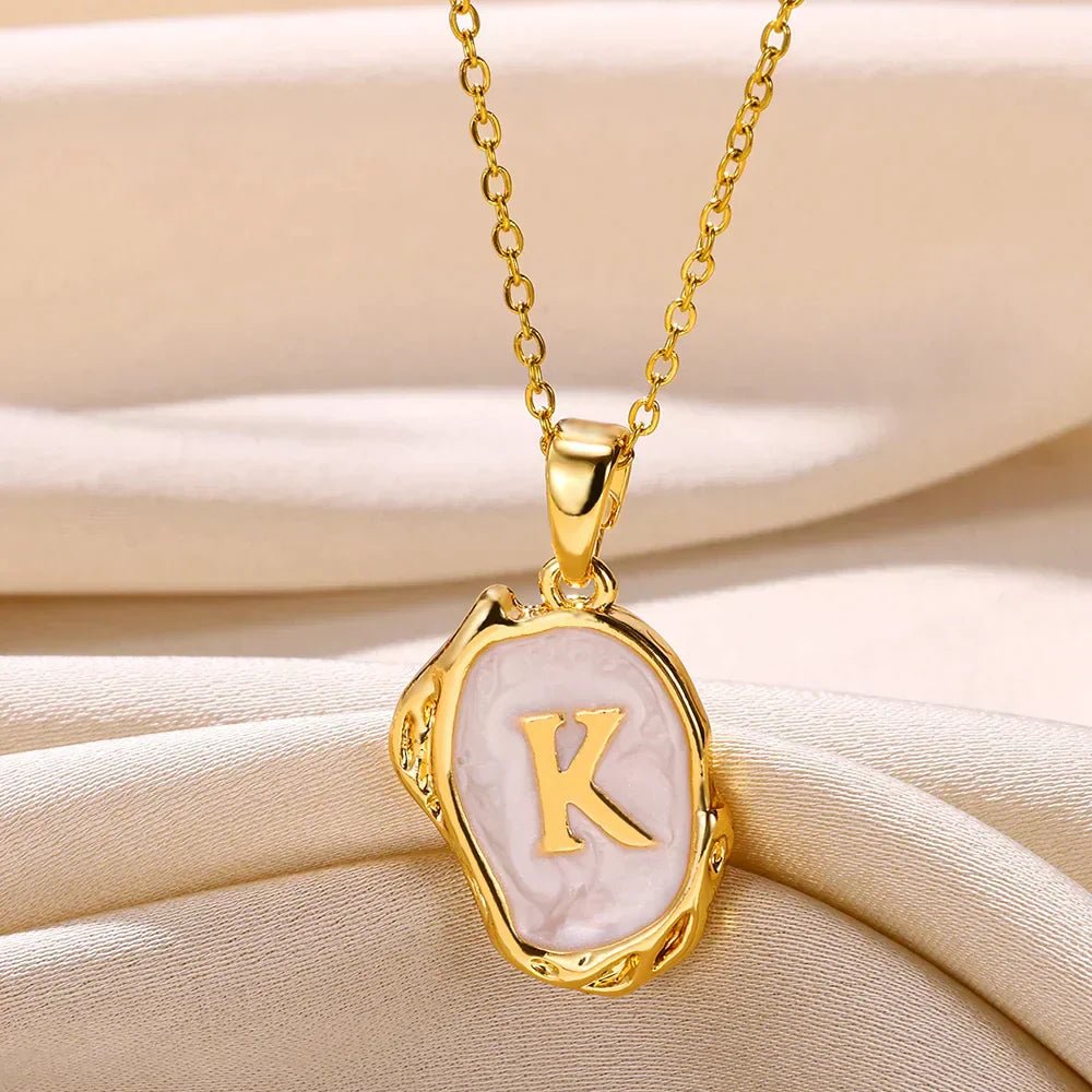 Deep Ocean Initial Necklace