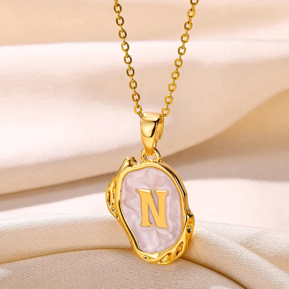 Deep Ocean Initial Necklace