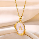 Deep Ocean Initial Necklace
