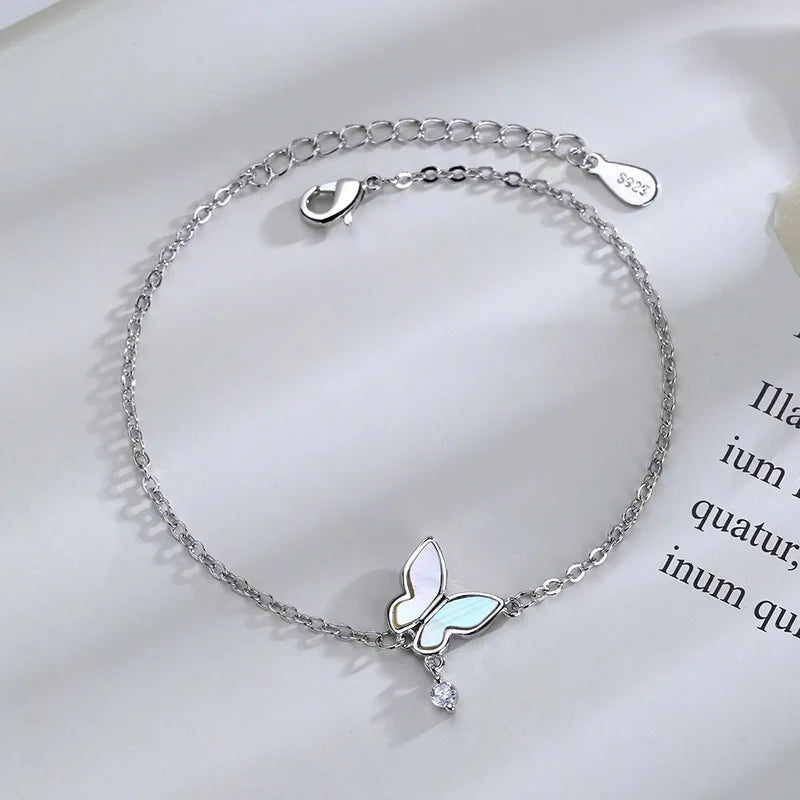 <tc>Erhabenes Schmetterlingsarmband aus 925er Silber – Verstellbar</tc>