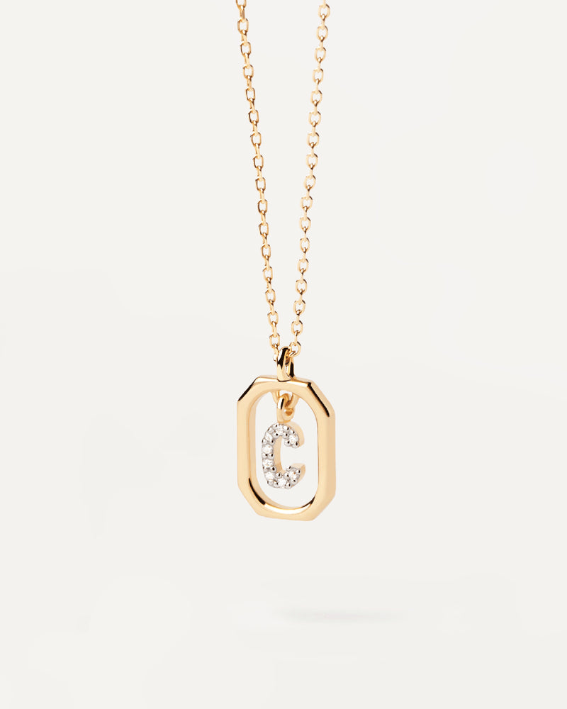 <tc>Buchstaben-Anhänger A–Z aus 925er Silber mit goldfarbener Oberfläche</tc>