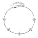 <tc>Vierblättriges Blumenarmband mit Zirkon</tc>