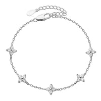 <tc>Vierblättriges Blumenarmband mit Zirkon</tc>