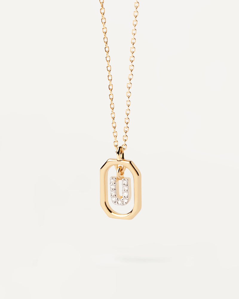 <tc>Buchstaben-Anhänger A–Z aus 925er Silber mit goldfarbener Oberfläche</tc>